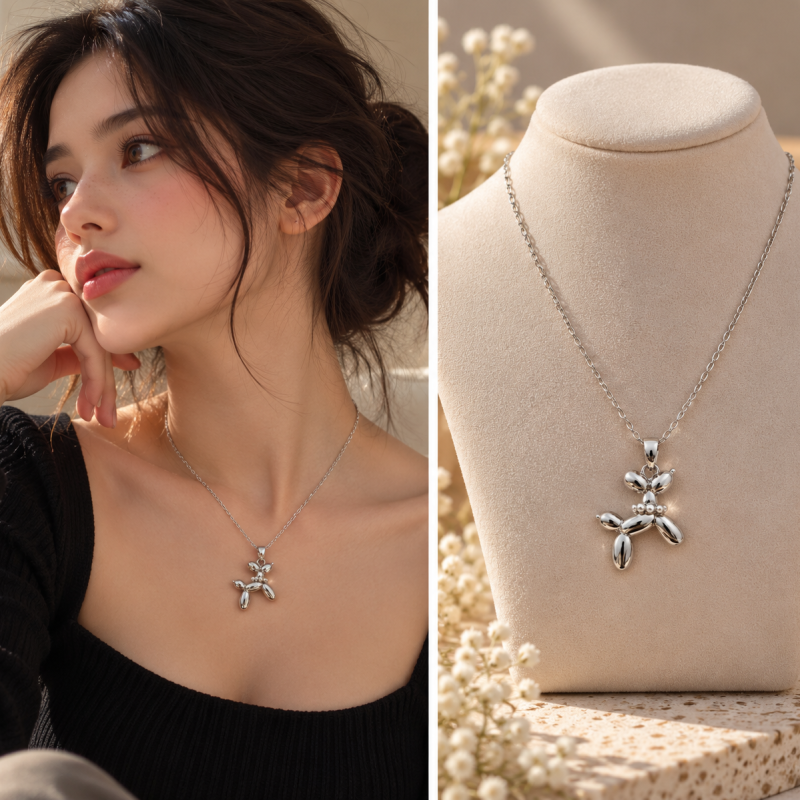 گردنبند آویز سگ بادکنکی 🐕✨